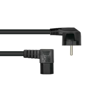 Cordon secteur C15 Coudé Noir