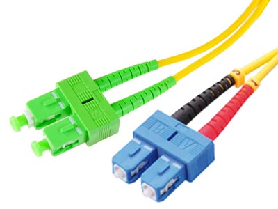 SC/APC - SC/UPC Duplex Monomode 9/125µ - Jaune