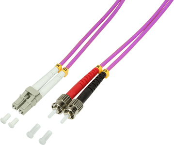 LC - ST Om3 Duplex 50/125µ - Violet