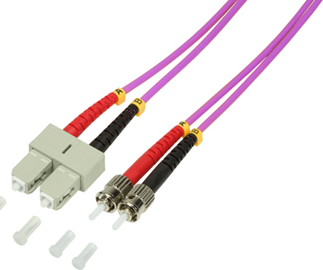 SC - ST Om3 Duplex 50/125µ - Violet