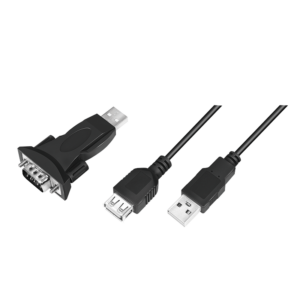 Adaptateur USB 2.0, USB-A/M vers DB9 (RS232)/M, noir/gris