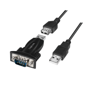 Adaptateur USB 2.0, USB-A/M vers DB9 (RS232)/M, noir/gris