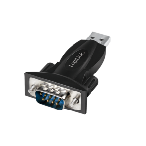 Adaptateur USB 2.0, USB-A/M vers DB9 (RS232)/M, noir/gris