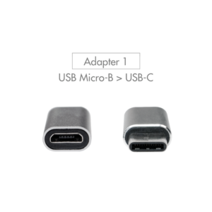 Jeu d'adaptateurs USB-C, C/M vers USB-A/F + C/M vers Micro-USB/F, argent