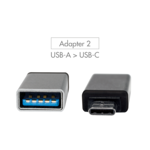 Jeu d'adaptateurs USB-C, C/M vers USB-A/F + C/M vers Micro-USB/F, argent