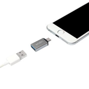 Adaptateur USB 3.2 Gen1 Type-C, C/M vers USB-A/F, OTG, argent