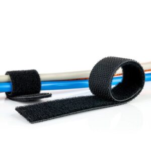 Bande auto-agrippante 20mm, rouleau de 25m - noire