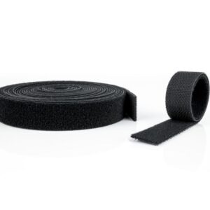 Bande auto-agrippante 20mm, rouleau de 25m - noire