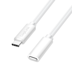 Rallonge USB2.0 Type-C M/F, PD - Blanc
