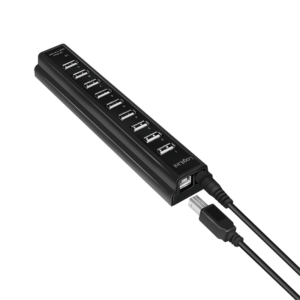 Hub USB 2.0, 4 ou 10 ports avec alimentation