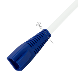 Manchons découpable Snagless RJ45 diamètre 5,5 à 8,5 mm Bleu par 50