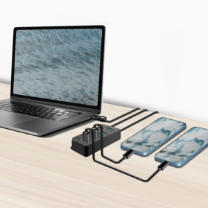 Hub USB-C+A, USB3.2 Gen1 4 ou 7 xUSB-A avec interrupteurs