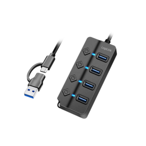 Hub USB-C+A, USB3.2 Gen1 4 ou 7 xUSB-A avec interrupteurs