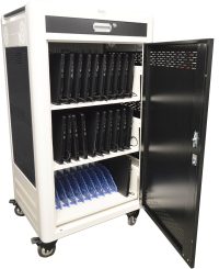 Chariot multimédia pour stocker et charger 24 tablettes/PC