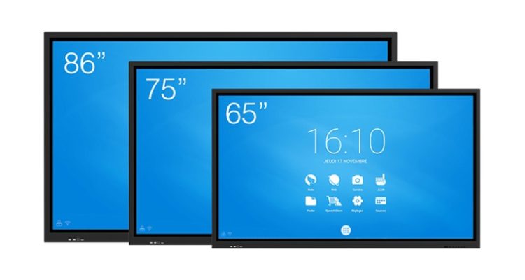 Écrans interactifs Speechi de 86 pouces, 75 pouces et 65 pouces